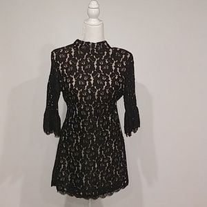 NWOT Forever 21 Black and Nude Lace Dress